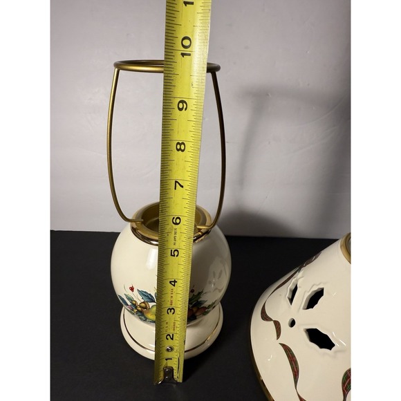 Lenox Holiday Tartan Table Candle Tea Light Lamp Shade Holly Christmas Plaid - Picture 6 of 9